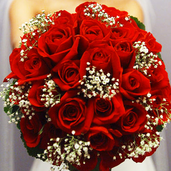 Buque de Noiva, Rosas Vermelhas - Paraíso das Mensagens
